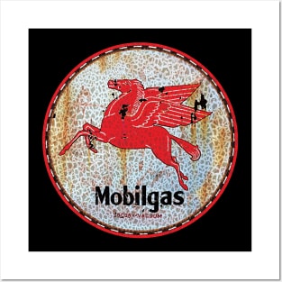 Mobil Pegasus sign - rusty as hell Posters and Art